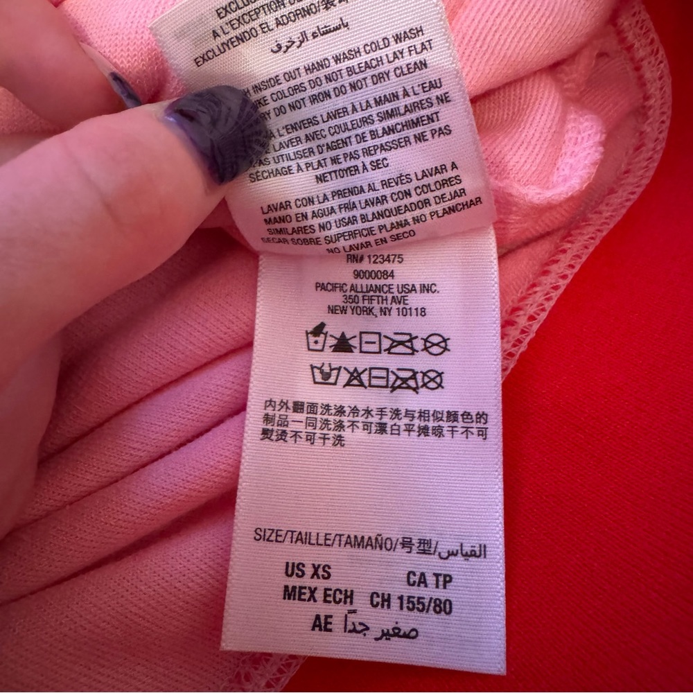 Juicy Couture Pink and Red Hoodie with Varsity JC Logo - Picture 8 of 8